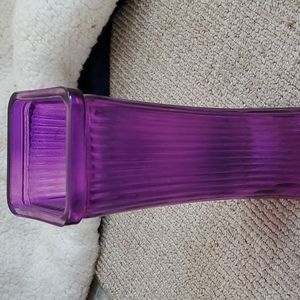 Square purple flower vase